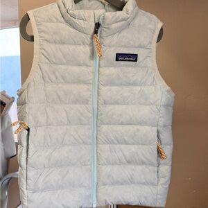 Patagonia Gray & Rust Orange Quilted Vest